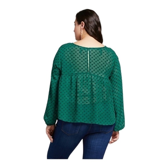 Long sleeve textured blouse - Picture 5 of 8